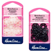 Boutons-pression en plastique de 1,5 cm - Hemline - 6 paires