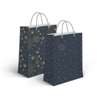 Sac cadeau Constellations bleu marine 14 x 11,5 x 6,7 cm - 1 pc.