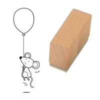 Tampon souris avec ballon 5,7 x 2,5 x 2,5 cm - Artemio - 1 pc.
