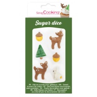 Figurines en sucre sur le thème de la forêt - Scrapcooking - 6 pcs.