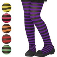 Collants rayés colorés pour enfants - 1 pc.