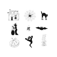 Halloween Acrylic Stamp Set 1 de 9,5 x 14,5 cm