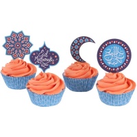 Capsules pour cupcakes avec picots pour l'Aïd Mubarak - 24 pcs.