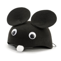 Bonnet de souris noir de 59 cm