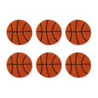 Figurines en sucre de basket-ball - Décorer - 6 pcs.