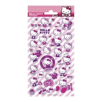 Stickers pailletés Hello Kitty - 1 feuille