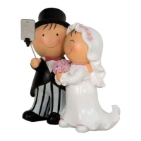 Pit & Pita selfie photo wedding cake topper 16 cm