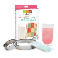 Kit pour créer des gâteaux en damier coloré - Scrapcooking