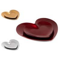 Assiette coeur 35,5 x 33 cm - DCasa - 2 pcs.