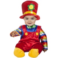 Costume de clown rouge avec chapeau pour bébés