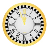 Horloge de la Saint-Sylvestre Plateau 30 cm - 2 unités