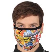 Masque hygiénique réutilisable Comic pour adultes