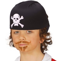 Chapeau de pirate noir pour enfants 47 cm