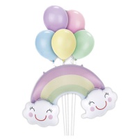 Bouquet pastel arc-en-ciel - 6 pcs.