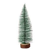 Sapin de Noël avec base en bois de 25 cm