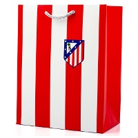 Sac cadeau Atlético de Madrid 23 x 18 x 10 cm, rouge et blanc