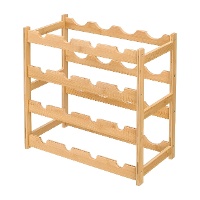 Range-bouteilles en bambou pour 16 bouteilles