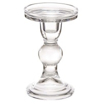 Bougeoir en verre 14 cm - Giftdecor