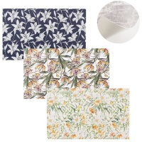 Tapis de cuisine en vinyle à fleurs - DCasa - 1 unité