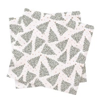 Serviettes de Noël en forme d'arbre de 16,5 x 16,5 cm - 20 unités