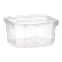 Tupperware rectangulaire en plastique de 370 ml avec couvercle et fermeture