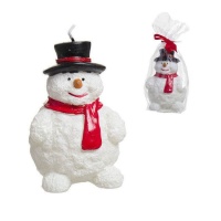 Bougie bonhomme de neige 12 cm - 1 unité