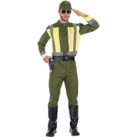 Costume de policier de la circulation vert pour hommes