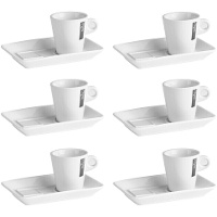 Tasse de 180 ml avec soucoupe - 6 services