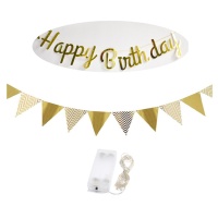 Kit Happy Birthday avec lumières - Monkey Business - 3 unités