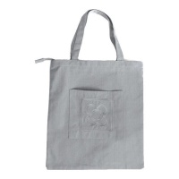 Sac en tissu gris Panot avec fermeture éclair