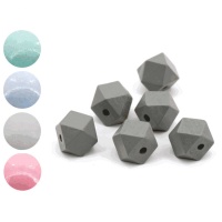 Perles hexagonales en bois 1.6 cm - 6 pcs.