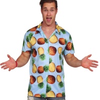 Chemise de costume hawaïen avec ananas pour hommes