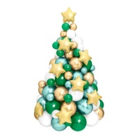 Guirlande de ballons pour arbre de Noël avec étoiles - Oh Yeah ! - 121 pièces