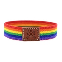 Bracelet en caoutchouc arc-en-ciel réglable - 1 pièce