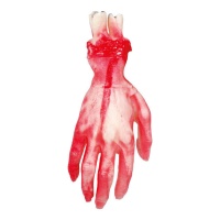 Main amputée de 25 cm avec os visible
