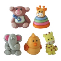 Figurines en sucre de bébés animaux - Dekora - 40 unités