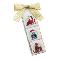 Chocolats de Noël pour chiens dans une boîte de 3 - 1 unité