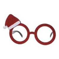 Lunettes de Père Noël avec 1 chapeau