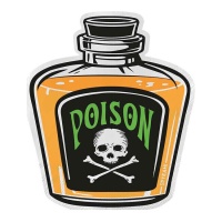 Serviettes pour bouteilles de poison 16,5 x 16,5 cm - 20 pièces