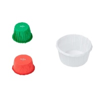 Mini capsules colorées pour cupcakes frisés - Decora - 35 unités