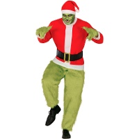 Déguisement de grincheux de Noël pour adulte