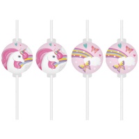 Pailles licorne - 4 pcs.