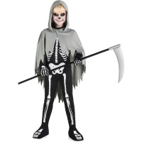Costume de squelette terrifiant avec capuche pour enfants