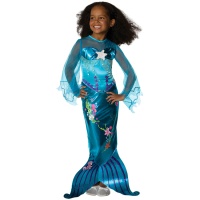 Costume de sirène bleue magique pour enfants