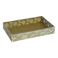 Plateau de service en métal Arabesque 25,5 x 15,5 cm - DCasa