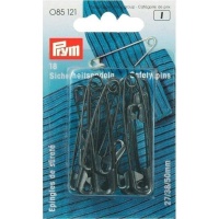 Épingles de sûreté assorties de 2,7, 3,8 et 5 cm noir - Prym - 18 pcs.