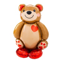 Ballon géant avec base d'ours en peluche 1,21 x 0,86 m - Anagramme