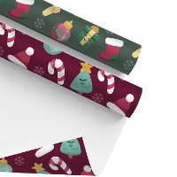 Papier cadeau de Noël amusant de 2 x 0,70 m - 1 unité