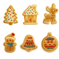 Figurines en chocolat blanc de Noël - 48 unités