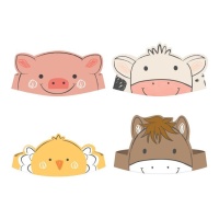 Couronnes d'animaux de la ferme - 8 pcs.